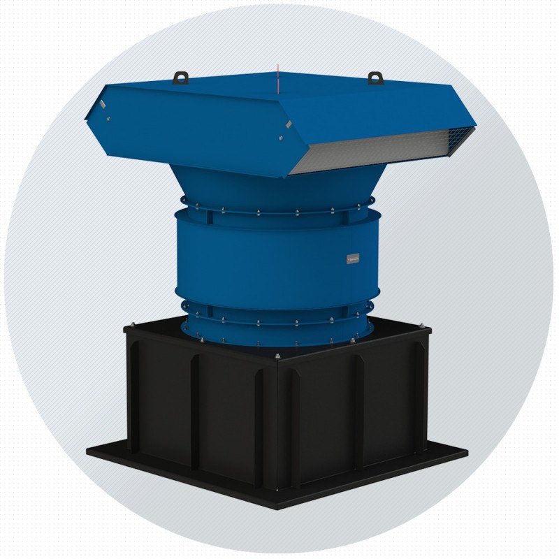 Крышный приточный вентилятор ВКОП-К №11,2 с клапаном, Ø1120 мм