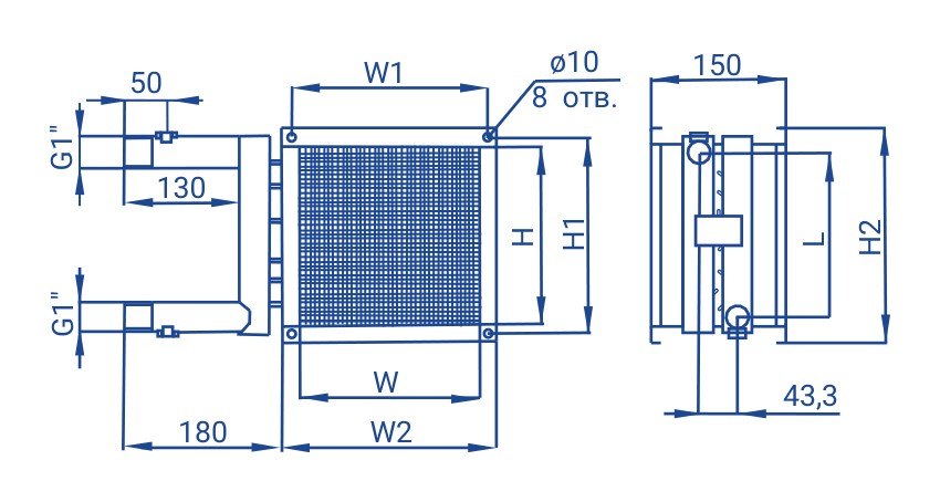 Нагреватель водяной HW 600x300 ERA PRO